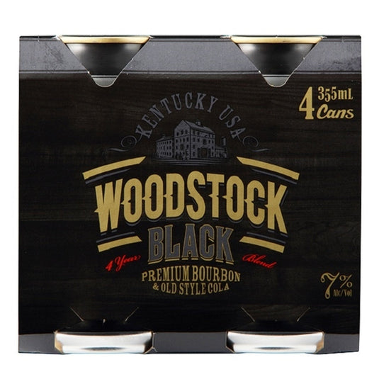 Woodstock Black 7% 6x4pk 330ml Cans