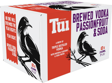 Tui Vodka Passionfruit 12pk 250ml Cans