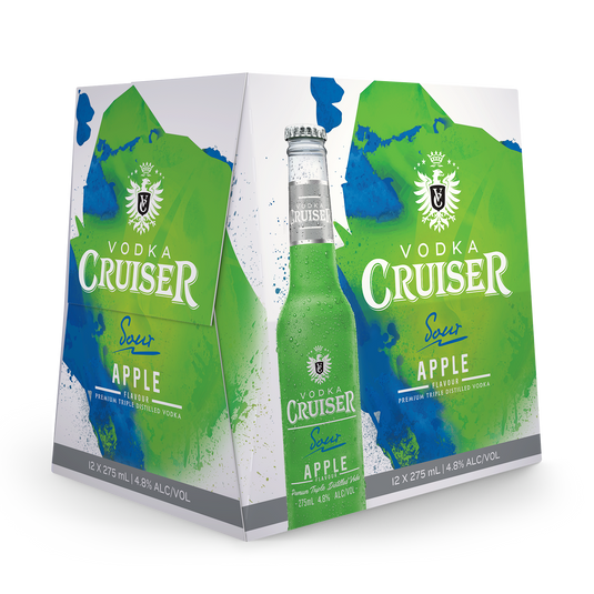 Cruiser Sour Apple 4.8% 275ml 12pk Bottles