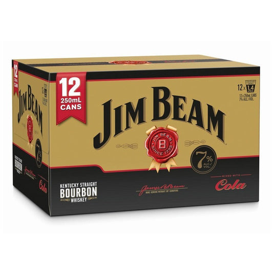 Jim Beam Gold 7% 12pk 250 Ml Cans