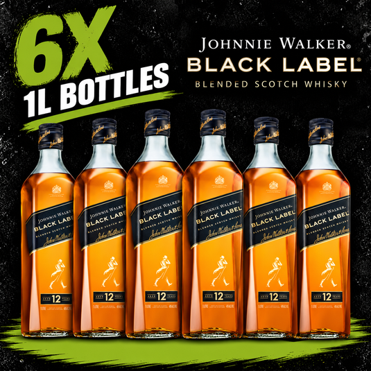 Johnnie Walker Black Label 1L Box Deal x 6 Bottles