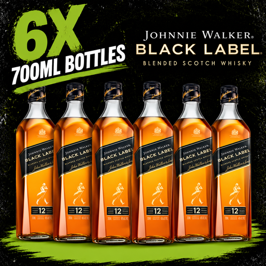 Johnnie Walker Black Label 700ml Box Deal x 6 Bottles