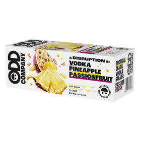 Odd Company Vodka Pineapple & Passionfruit 6% 10 Pack Cans 330ml