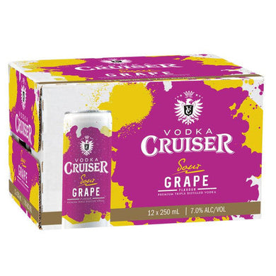 Cruiser Sour Grape 7% 250ml 12pk Cans