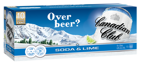 Canadian Club Soda & Lime 4.8% Cans 10x330ml